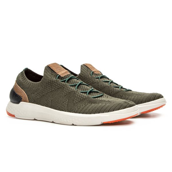 TÊNIS CASUAL SEATTLE VERDE OLIVA - Jovaceli | Sapatos em Couro