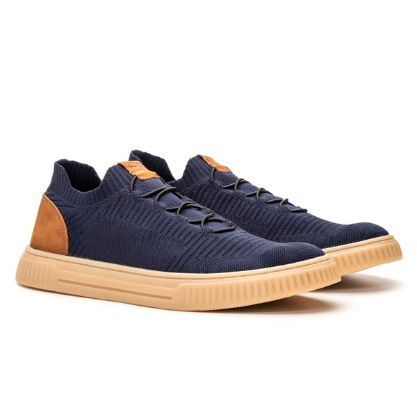 TÊNIS CASUAL SOHO KNIT MARINHO - Jovaceli | Sapatos em Couro