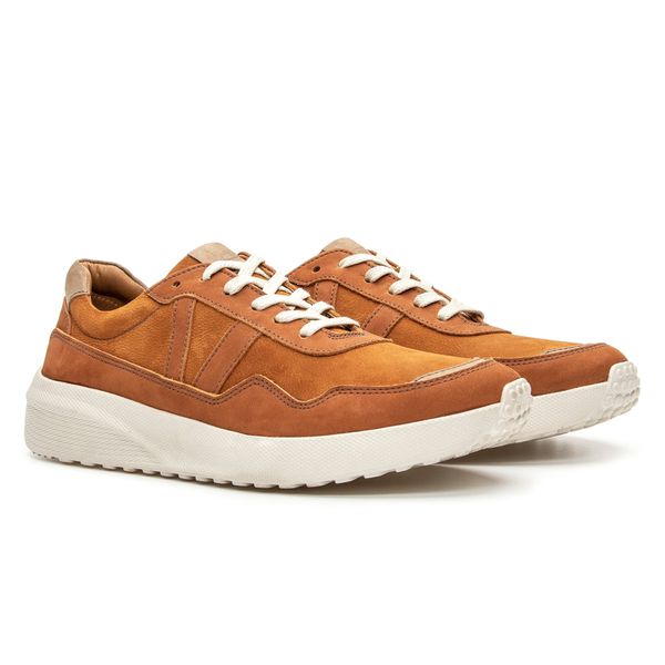 TÊNIS CASUAL FLYTECH ESSENCE TAN - Jovaceli | Sapatos em Couro