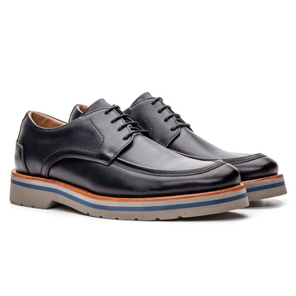 SAPATO CASUAL TURIM ROBUST MARINHO - Jovaceli | Sapatos em Couro