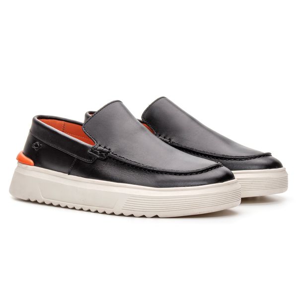 SAPATO CASUAL SLIP ON PRETO - Jovaceli | Sapatos em Couro