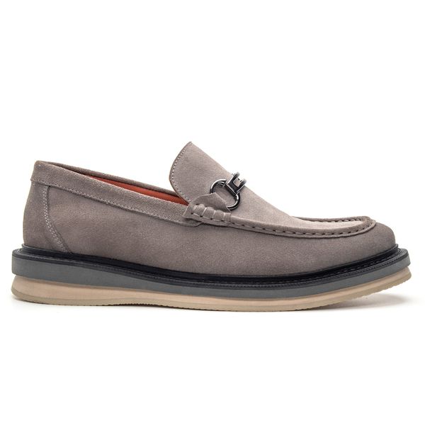 SAPATO CASUAL GRAND SUED GREY - Jovaceli | Sapatos em Couro