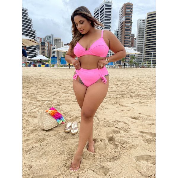 Biquíni Plus Size Meia Taça Rosa Leblon