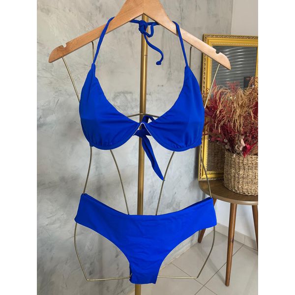 Biquíni Plus Size Aro Único Fio Duplo Azul Royal 