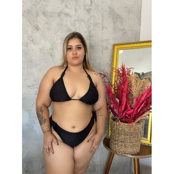 Biquíni Plus Size Cortininha Preto 0116.10 Preto