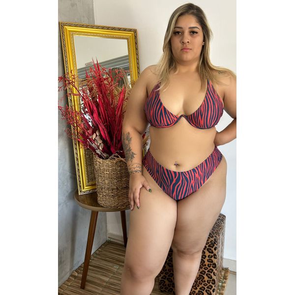 Biquíni Plus Size Aro Único Fio Duplo Zebra Terra Cota 0107.64 Terra Cota