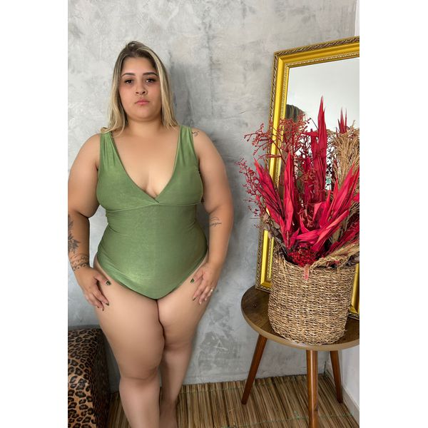 Maiô Plus Size Verde Oliva 0170.02 Verde Oliva