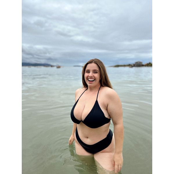 Biquíni Plus Size Aro Único Fio Duplo Preto 0107.24