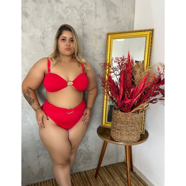 Biquíni Tomara que caia com detalhe e calcinha fio duplo alça removível