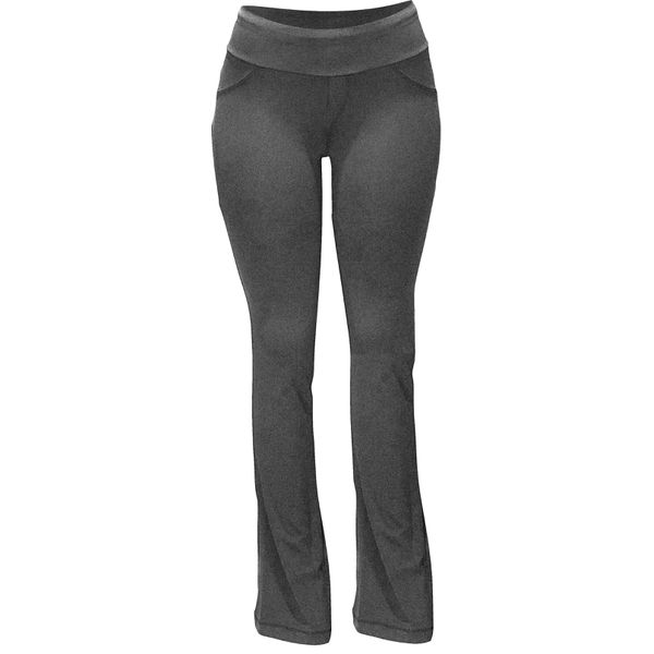 Calça Flare Feminina Adulto Suplex Power Cinza Mescla