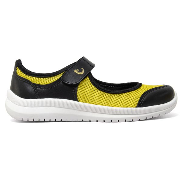 Tênis Boneca Sapatilha Preto Com Amarelo