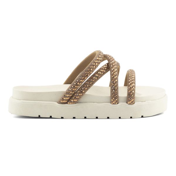 Sandália Papete Flat Birken Feminina Off White