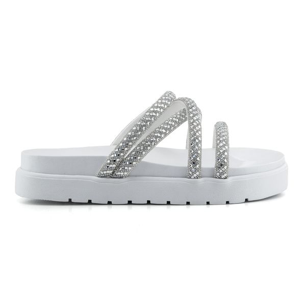 Sandália Papete Flat Birken Feminina Branca