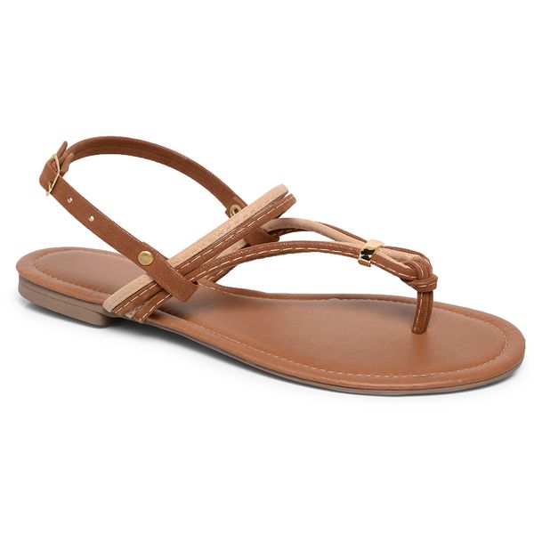 Rasteirinha marrom hot sale