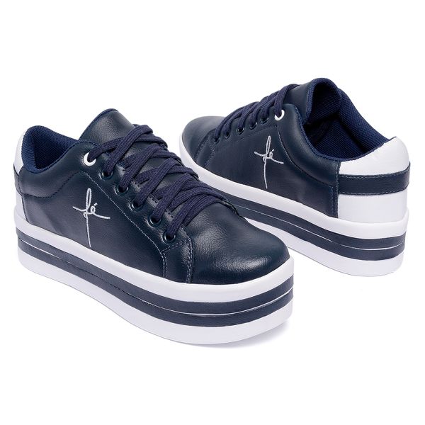 Sapato azul e branco sale