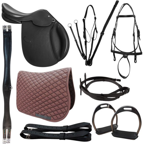 KIT 1 SELA DE SALTO CMAN PRETA COM ARREAMENTO COMPLETO