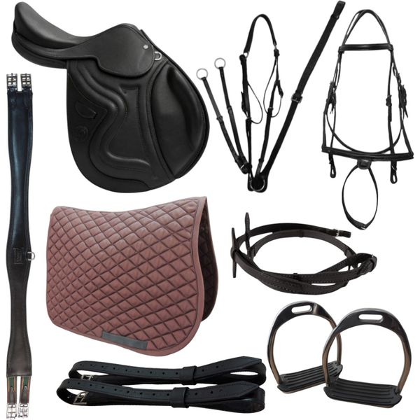KIT 2 SELA DE SALTO CMAN PREMIUM PRETA COM ARREAMENTO COMPLETO