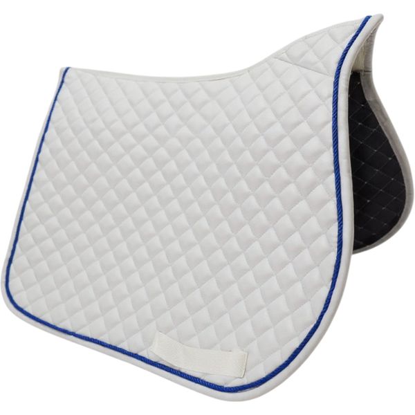 MANTA HÍPICA DE SALTO COM CADARÇO QUADRICULADO BRANCO/AZUL
