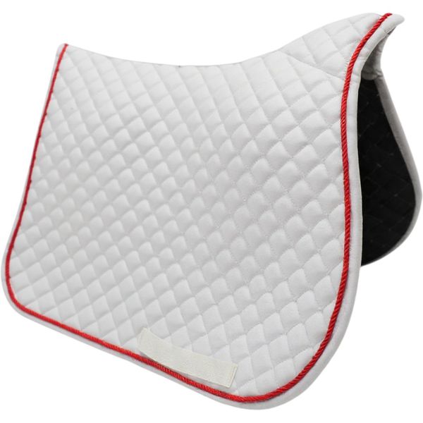 MANTA HÍPICA DE SALTO COM CADARÇO QUADRICULADO BRANCO/VERMELHO
