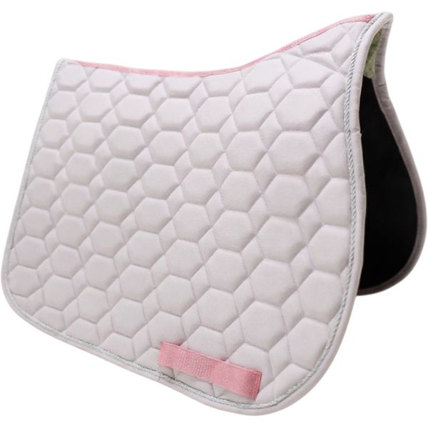 MANTA HÍPICA DE SALTO COM CADARÇO COLMEIA ROSA