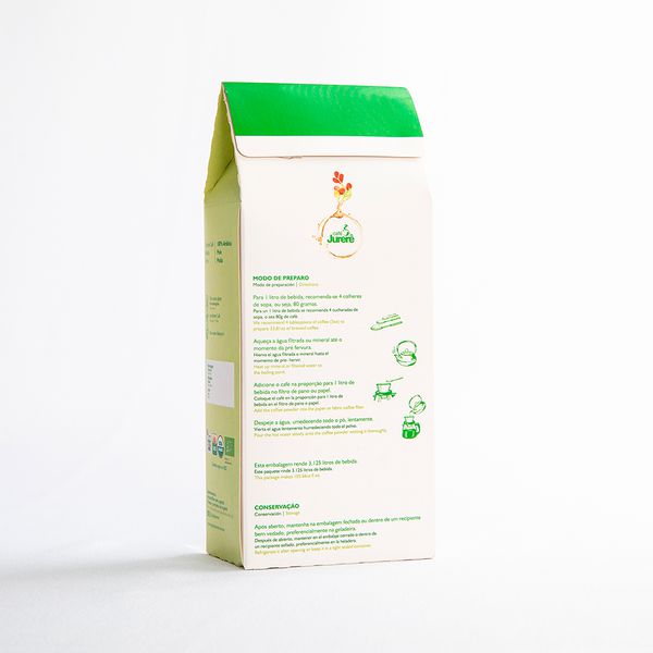 Jurere Orgânico Gourmet Torrado E Moído Vacuo 250g