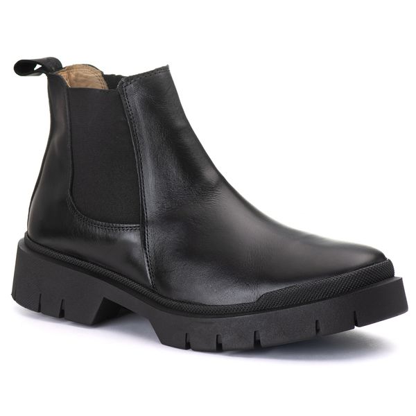 Bota Botina Cano Curto Masculina Casual Tratorada de Couro Legítmo Látego Preto Resistente Ac Ferraz