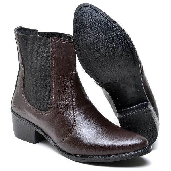 Bota Feminina Cano Curto Salto Baixinho BT050 Friozinho Moda Inverno Bota Modinha