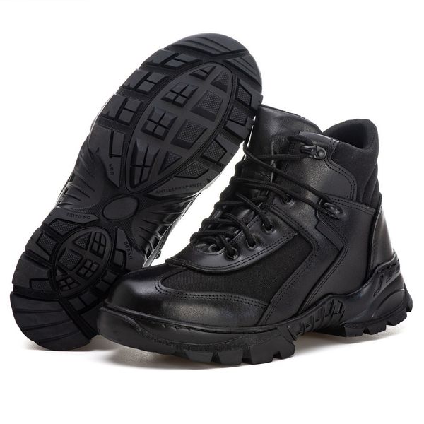 Bota Coturno Tênis Masculino Casual Preto BPM 401 Couro Legítmo Fulgore Militar Motociclista Resistente Conforto