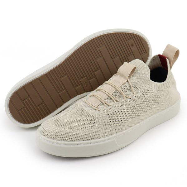 Tênis Masculino Bege Meia Casual Moderno Pettinari Confort Calce Fácil Original