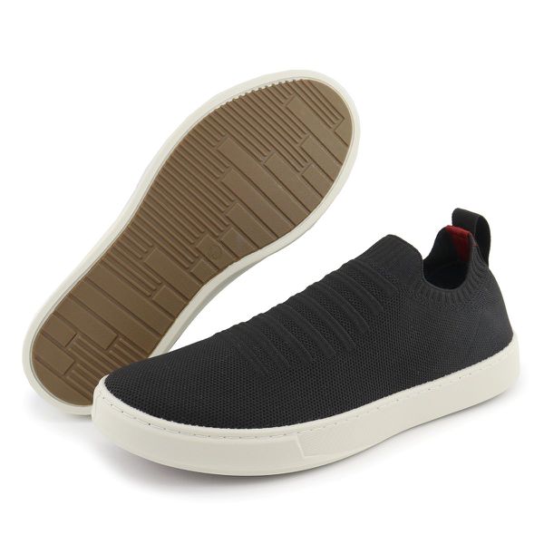 Tênis Masculino Preto 7011Knit Pettinari Sem Cadarço | Estilo e Conforto Imediato