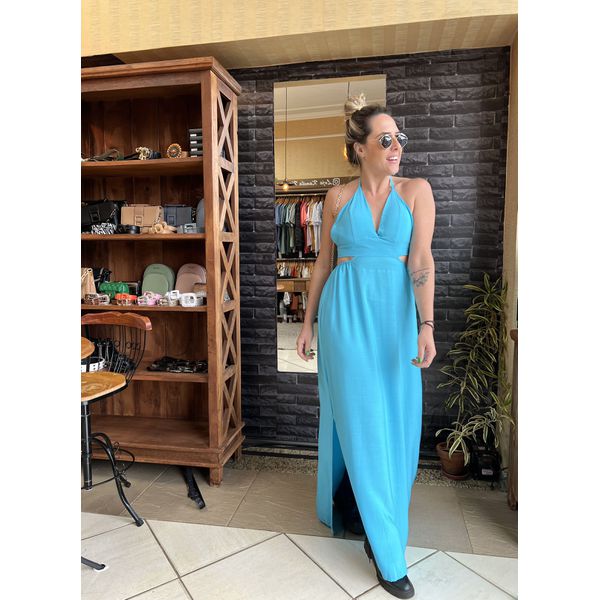 Vestido Diamantina - Azul