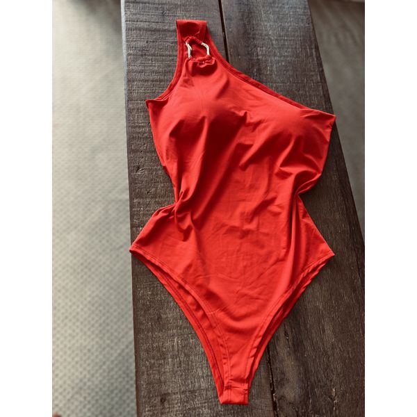 Body nula manga Teodoro - Vermelho Intenso