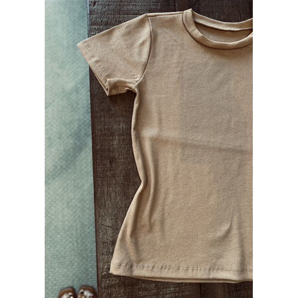 T- Shirt canelada Caravelas - Camel