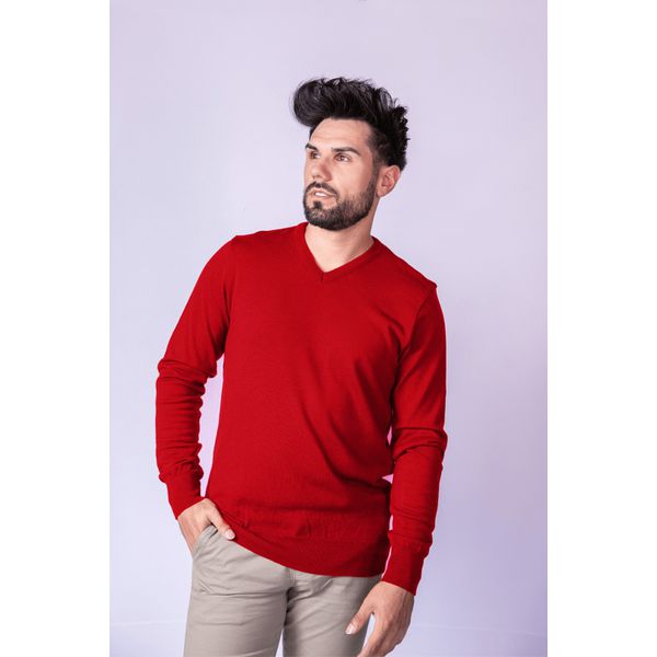 Suéter Masculino 2 Cabos - Vermelho