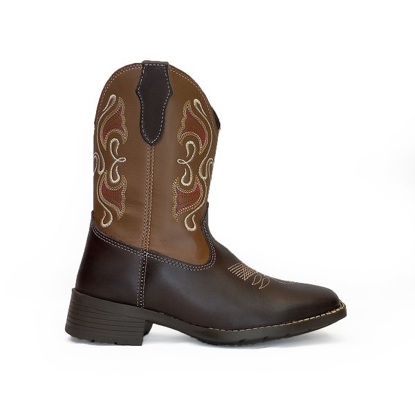 Bota Texana Feminina Infantil em Couro Marrom 7251 Kapell 