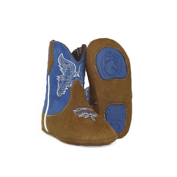 Bota Bebê Texana Country Castor/Azul Kapell Kapell Calçados