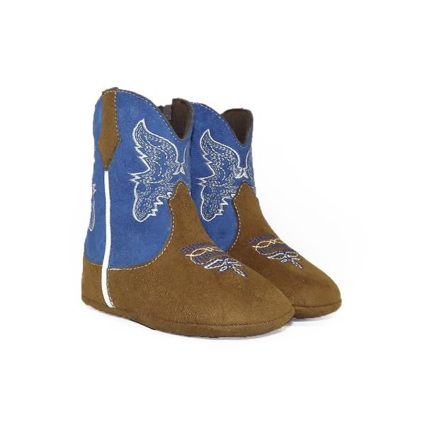 Bota Infantil Texana Country Castor Azul 