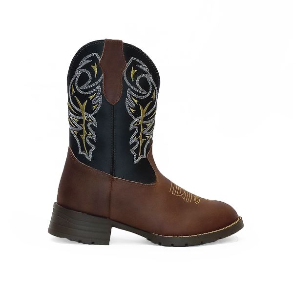 Bota Texana Feminina Infantil em Couro Sela Nelore Kapell
