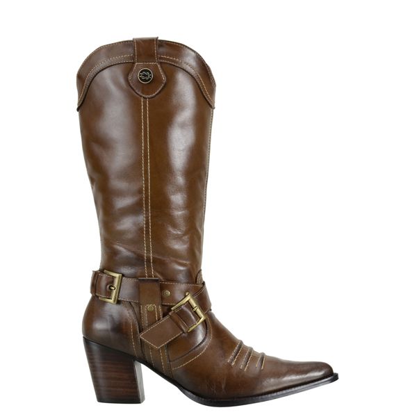 Bota com sale fivela feminina