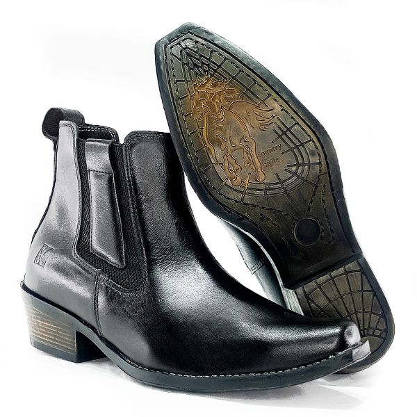 Bota Country Masculina Dallas Em Couro Legítimo Linha KPL Premium