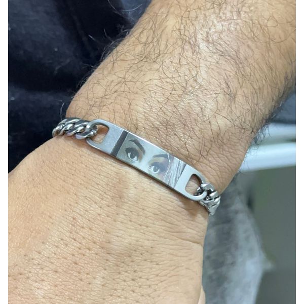 Pulseira Olhar em aço inoxidavel 