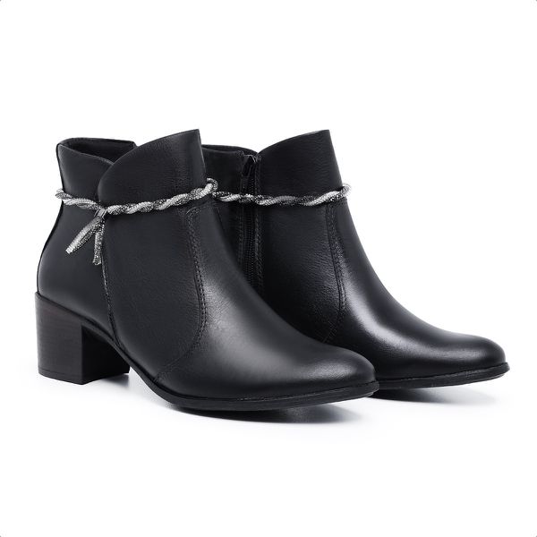 Bota Feminina Cano Curto Ref.: 1206 Preto