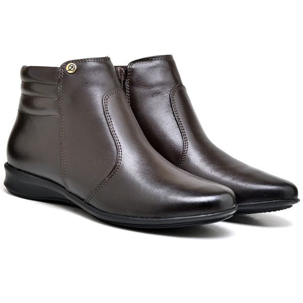 Bota Cano Curto Soft Ref. 0600 Brown Kauany Cal ados