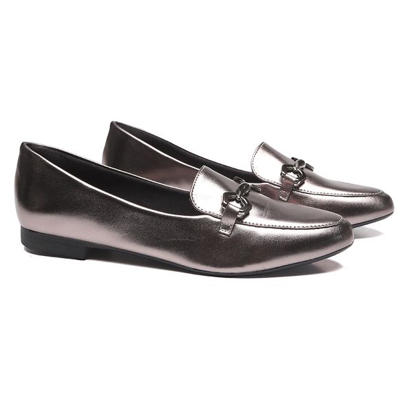 Mocassim Brisa Lux Ouro Prata Velho