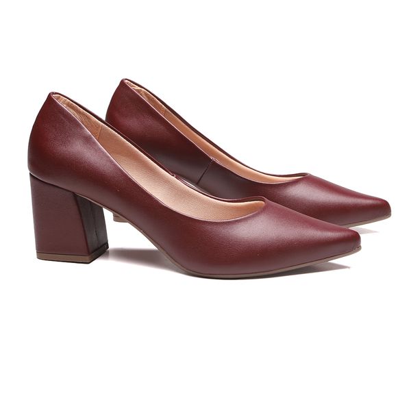 Scarpin Bloco Brisa Bordô/Magenta