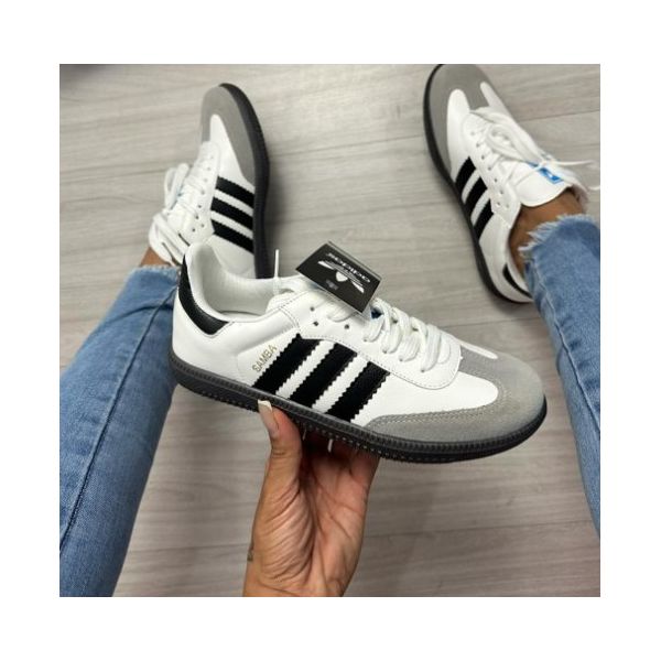 Tenis Adidas Casual Samba Unissex Branco Grafite