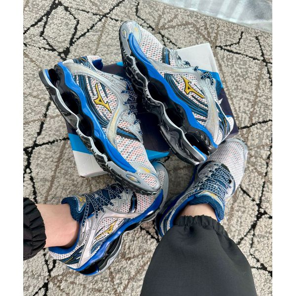 Tenis Mizuno Wave Pro 1 Masculino Branco Azul