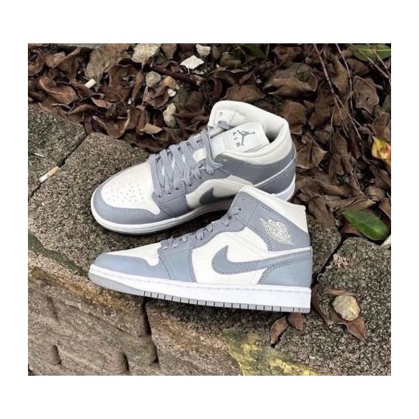 Tenis Air Jordan One Masculino Cinza Branco KICCO