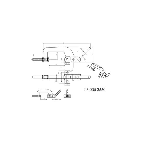 kiki出品 Grampo de Aperto Rápido Compressor KF035 3660 1000Kgf 100