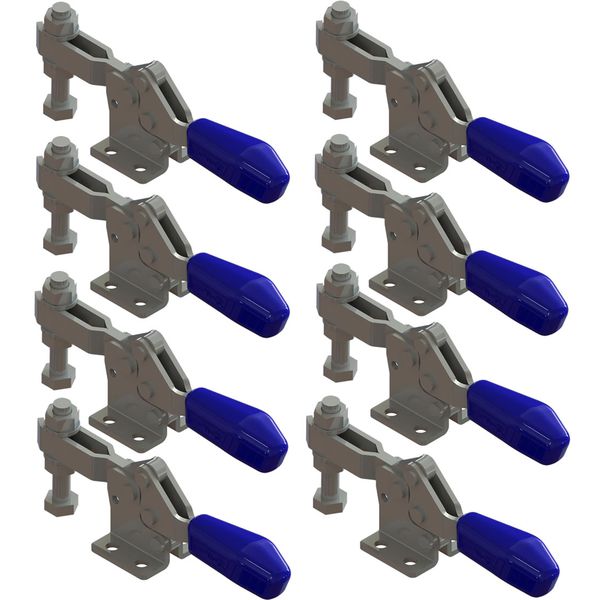 Kit 8 Peças Grampo de Aperto Rápido Horizontal KIFIX KF106 D 70Kgf